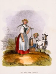 Para leche y queso, c1845