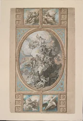 Diseño para la decoración del techo de la Capilla Real, Castillo de Windsor, c.1779