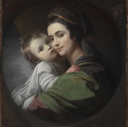 Elizabeth Shewell West y su hijo, Raphael, c.1770