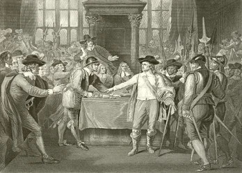 Oliver Cromwell disolviendo el Parlamento Largo