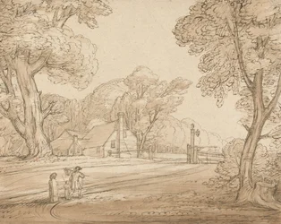 Escena de carretera en el bosque de Windsor