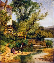 Pescando junto al molino