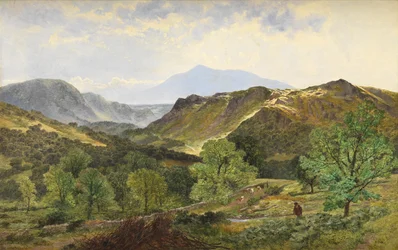 Moel Siabod - en el valle del Lledr, 1871