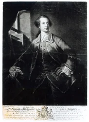 Retrato de Charles Watson-Wentworth, segundo marqués de Rockingham (1730-82), grabado por Richard Houston