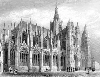 Catedral de Évreux, Évreux, Francia, 1836