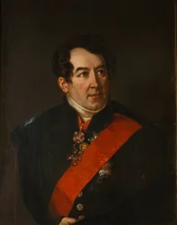 Retrato del poeta Dmitri Osipovich Baranov 1773-1834, finales de 1820