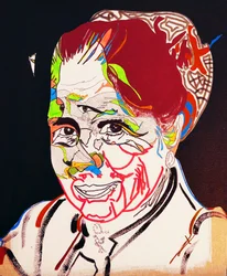 50 Grandes Escritoras de la Historia : Marguerite Yourcenar, 2015 (óleo y acrílico sobre lienzo)