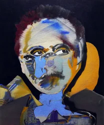 50 Major Writers In History : Tennessee Williams, 2015 (óleo y acrílico sobre lienzo)