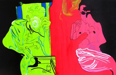 Fin de viaje, Palm Springs, 2003 (óleo sobre lienzo)
