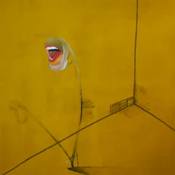 La colère, panel 2, 2016 (óleo y acrílico sobre lienzo)