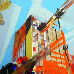 Overlandscape : México 3, 2016 (óleo sobre lienzo)