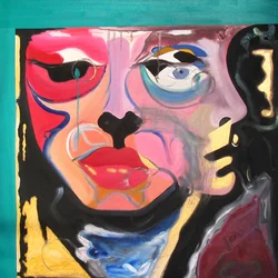 Surportrait: Étude de vivantes 2, 2005 (óleo sobre lienzo)