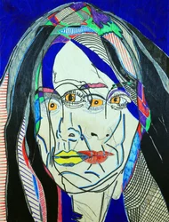 Surportrait : Fanie Demeule, 2019 (óleo y acrílico sobre panel de madera)