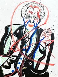 Retrato : Frank Lloyd Wright, 2022 (acrílico sobre papel)