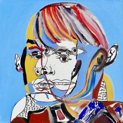 Surportrait : Jeanne Moreau, 2019 (óleo sobre lienzo)