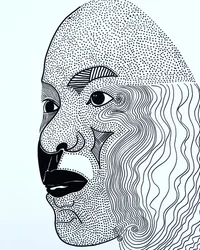 Surportrait: Lorrie Jean-Louis, 2021 (acrílico sobre papel)