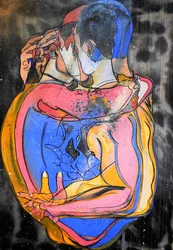 The good boys, 2021 (óleo y acrílico sobre lienzo)