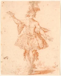 Figura teatral masculina de pie