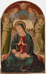 Virgen con el Niño y ángeles