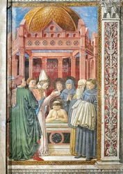 Bautismo de San Agustín (detalle) de Historias de San Agustín