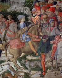 El viaje de los Magos Cortejo de los Magos de Jerusalén a Belén (detalle)