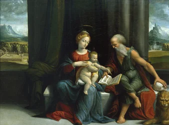 Madonna y Niño y San Jerónimo, c.1530s