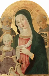 Virgen con el Niño y San Jerónimo y San Bernardino de Siena, c.1480-1485 (temple sobre tabla)
