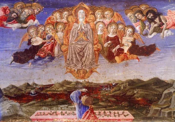 Predela de la Asunción de la Virgen, de Benvenuto di Giovanni (1436-1518), Detalle