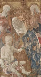Virgen y niña con los santos jerónimo y peter (?) Y los ángeles