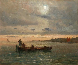 Atardecer de Beppe Ciardi en la laguna