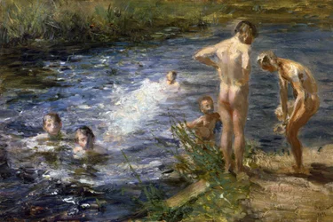 Niños en el río, 1899