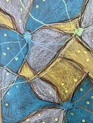 Textura geométrica vibrante