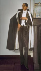 Maharajá Yeshwant Rao Holkar II de Indore en occidental...