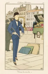 Traje de mañana, de "Costumes Parisiens".