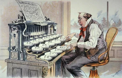 La Máquina de Escribir de la Administración, Caricatura para la Revista 