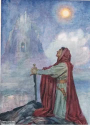 Por eso una paradoja, ilustración de "Rabbi Ben Ezra" de Robert Browning (litografía en color)