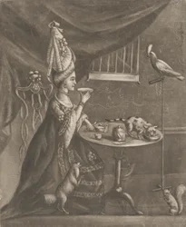 Mujer bebiendo té