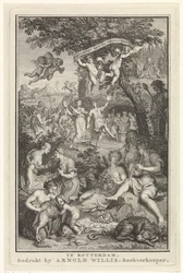 Paisaje con pastores y pastoras Página de título para: F. Greenwood, poemas, 1719