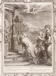 Oeneus, rey de Calidón, habiendo descuidado a Diana en un sacrificio es castigado por su impiedad, 1731