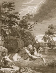 Salmacis y Hermafrodito unidos en un solo cuerpo, 1731