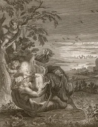 Tithonus, el esposo de Aurora, convertido en saltamontes, 1731