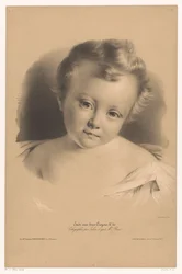 retrato, de, un, niño pequeño Estudios en dos tipos de tiza (título de la serie) Etude aux deux Crayons (título de la serie en el objeto)