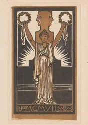 Mujer con túnica romana