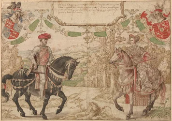 Conde Jan Johann IV de Nassau y su esposa María, Condesa de Loon y Heinsberg, ca. 1530