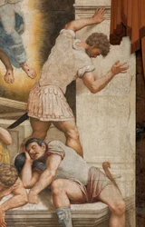 Contrafachada, Bernardino Gatti, Resurrección 1529, (detalle)