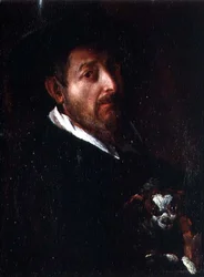 Autorretrato con un perro