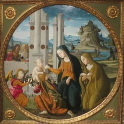 Bernardino Fungai - Virgen con el Niño, santos y ángeles