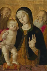 Virgen con el Niño y dos santos ermitaños