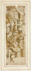 Cinco putti con libros