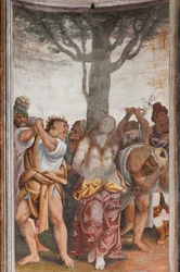 Detalle del Martirio de Santa Catalina (fresco)